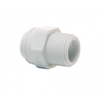 John Guest 1/4 - 1/4 Straight Adaptor – NPTF Thread (PP010822W-X)