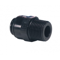John Guest Straight Adaptor – BSPT Thread 10mm - 1/4 BLACK (PM011002E)